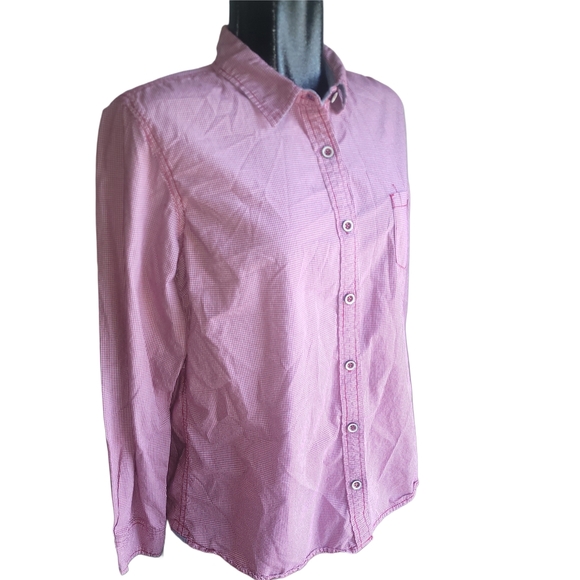 Original Weatherproof Vintage Red and White Gingham Button-Up Shirt L - Picture 2 of 6